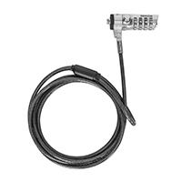 Candado De Seguridad Targus Asp61la T-lock Resettable Combo Cable Lock Color Negro Targus