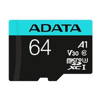 Memoria Adata Micro Sdxc/sdhc 64gb Uhs-i 100mb/80mb Clase 10 V30 A2 C/adaptador Ausdx64gui3v30sa2-ra1 Adata