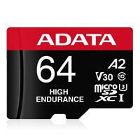 Memoria Adata Micro Sdxc/sdhc 64gb Uhs-i Videovigilancia 24/7 100mb/80mb 4k Clase 10 U3 V30 A2 C/adaptador Ausdx64gui3v30sha2-ra1