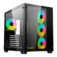 Gabinete Gamer Balam Rush Tank PRO Gm930 / Atx - Mini Torre / Micro Atx - Mini Itx / Panel Cristal Templado Removible / Ventilador Rgb / Malla Metalica / 2 X SSD - 2 X HDD / Negro / Br-935944 Balam rush