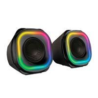 Bocina Gamer Balam Rush Glimm Quad Bg555 / Alambrica USB / Bluethooth - 3.5 Mm / Sonido Estereo / 10 W / Iluminacion LED / Negro / Br-937016 Balam rush