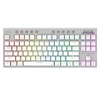 Teclado Gamer Dominate Expert Gk959 / Inalambrico Dual / Mecanico / Ilumnacion Rgb / Recargable / 87 Teclas / WIN - Mac - Android - Consolas De Juego / Español / Dongle-bt 5.0 / Blanco / Br-940412 Balam rush