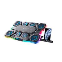 Base Enfriadora Gamer Balam Rush Eolox Cryotech Ef780 / Laptop 17 Pulg / Velocidad Ajustable / 7 Niveles De Altura / 10 Modos De Iluminacion / Soporte P- Celular / Placa Metalica / Negro / Br-941112 Balam rush