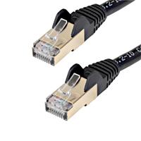 Cable De 2m Cat6a Ethernet Negro - Cable De Red 10gb Cat6a Snagless Blindado Rj45 POE De 100w - 10gbe Con Certificacion Ul/tia - Startech.com Mod. C6aspat7bk