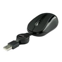 Mouse Mini Alambrico Retractil Optico 1000 Dpi Conector USB Easy Line By Perfect Choice - Negro Perfect choice