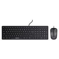 Kit Teclado Y Mouse Optico Quaroni Alambrico Color Negro Quaroni