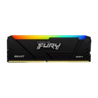Memoria RAM Kingston Dimm DDR4 16gb 3200mt/s Fury Beast Black Xmp Rgb Cl16 288pin 1.35v C/disipador De Calor P/pc/gamer/alto Rendimiento Kf432c16bb2a/16 Kingston