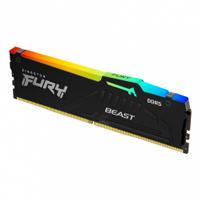 Memoria RAM Kingston Dimm DDR5 16gb 5200mt/s Fury Beast Black Xmp Rgb Cl40 288pin 1.25v C/disipador De Calor P/pc/gamer/alto Rendimiento Kf552c40bba-16 Kingston