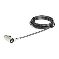Candado De Seguridad Para Laptop Seguro Combinacion De 4 Digitos Para Dispositivos Con Wedge De 2m - De Acero Revestido En Vinilo - Startech.com Mod. Ltlocknbl Startech.com