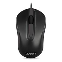 Mouse Optico Quaroni Alambrico Color Negro 1200 Dpi Quaroni