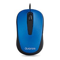 Mouse Optico Quaroni Alambrico Color Azul 1200 Dpi Quaroni