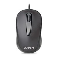 Mouse Optico Quaroni Alambrico Color Negro 1200 Dpi Quaroni