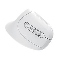 Mouse Vertical Inalambrico 800 A 1200 Dpi Silencioso Conector USB Ergonomico Perfect Choice Snouse - Blanco Perfect choice