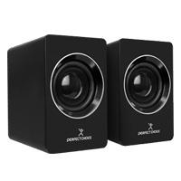 Bocinas Para Computadora Sonido Estereo 2.0 Conector USB Y 3.5mm Control De Volumen Perfect Choice Mosso - Negro Perfect choice