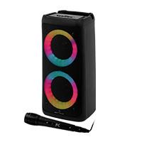 Bocina Inalambrica Bluetooth Portatil Con Microfono Recargable Luz Rgb Doble Bocina 4 Pulgadas Perfect Choice Festa Ultimate - Negro Perfect choice