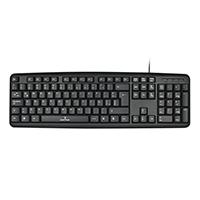 Teclado Alambrico Resistente A Salpicaduras Y Derrames Teclas De Membrana Conector USB Perfect Choice - Negro Perfect choice
