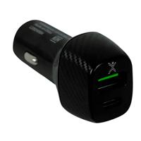 Adaptador De Corriente Para Auto USB Y Tipo C Perfect Choice Negro Perfect choice