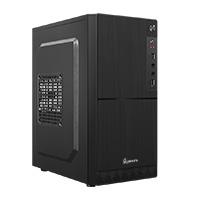 Gabinete Quaroni Frente Abs, Negro Tipo Alumino Cepillado Con Encendido Y Puertos Laterales, Micro Atx / Mini Itx, Fuente De Poder Incluida De 500w Quaroni