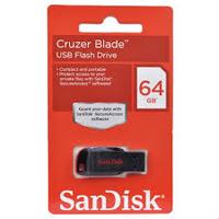 Memoria Sandisk 64gb USB 2.0 Cruzer Blade Z50 Negro C/rojo Sdcz50-064g-b35 Sandisk
