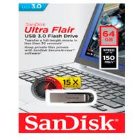 Memoria Sandisk 64gb USB 3.0 Ultra Flair Metalica Para Mac Y Windows 150mb/s Sdcz73-064g-g46 Sandisk