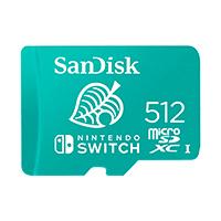 Memoria Sandisk Micro Sdxc 512gb Nintendo Switch 100mb/s 4k U3 V30 Sdsqxao-512g-gncz Sandisk