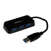 Hub USB 3.0 De 4 Puertos - Adaptador Concentrador Hub USB 3.0 Super Speed 4 Puertos Salidas Portatil Para Laptop Computadora - Negro - Startech.com Mod. St4300minu3b Startech.com
