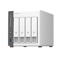 Nas Qnap Ts-433-4g /4 Bahias Nucleo Cuadruple 2.0 GHZ 4gb Ddr3/1 LAN 2,5 Gbe/ 1 LAN Gbe/usb 3.2 X1/sata/hot-swap/ Sin Discos/ Arm Cortex A55 Qnap
