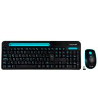 Kit Teclado Y Mouse - Techzone - Tz20comb02-ina - Inalambrico USB A - Baterias Aa/aaa - Ranura Soporte Para Movil 8 Pulgadas. Tech zone accesorios