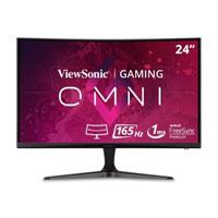 Monitor LED Viewsonic Gamer 24 Pulgadas / Full HD 1920x1080p / HDMI / Display Port/ Freesync / Curvo 1500r / 165 Hz / 1 Ms /bocinas Integradas/ 3 Años De Garantia